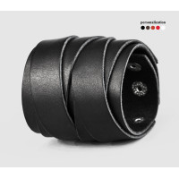 Leather cuff bracelet for men or women, code 3097