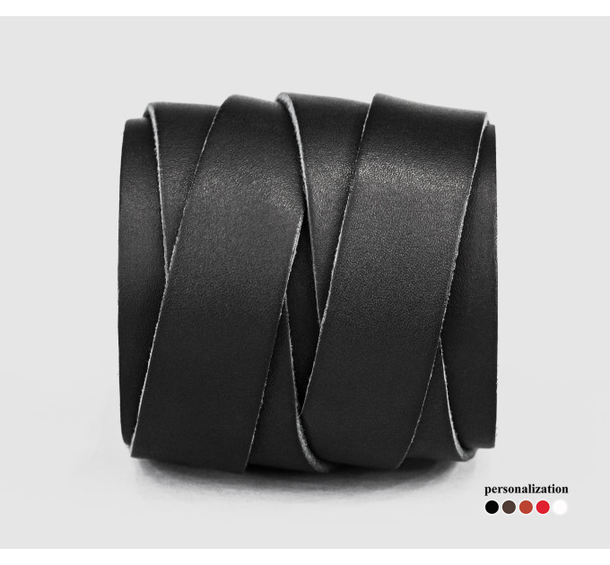 Leather cuff bracelet for men or women, code 3097
