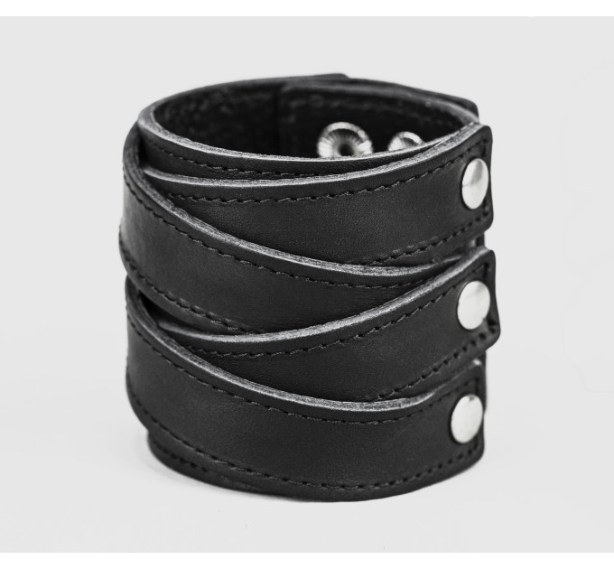 Leather cuff bracelet for men or women, code 3097st