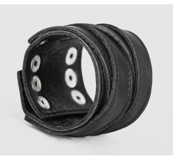 Leather cuff bracelet for men or women, code 3097st