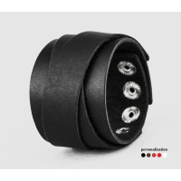 Leather cuff bracelet for men or women, code 3098