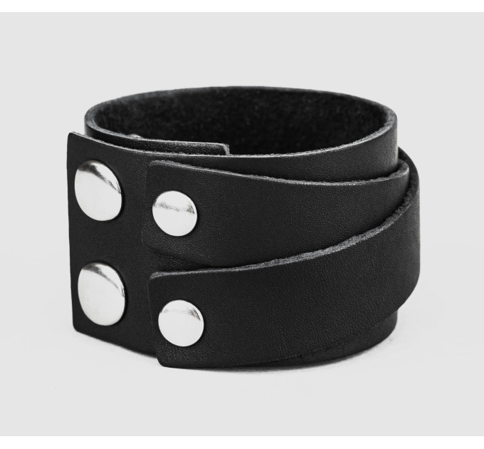 Leather cuff bracelet for men or women, code 3098