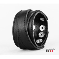 Leather cuff bracelet for men or women, code 3098st