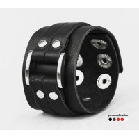 Leather cuff bracelet for men or women, code 3120