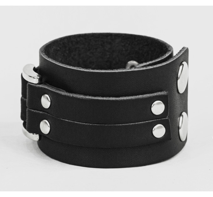Leather cuff bracelet for men or women, code 3120