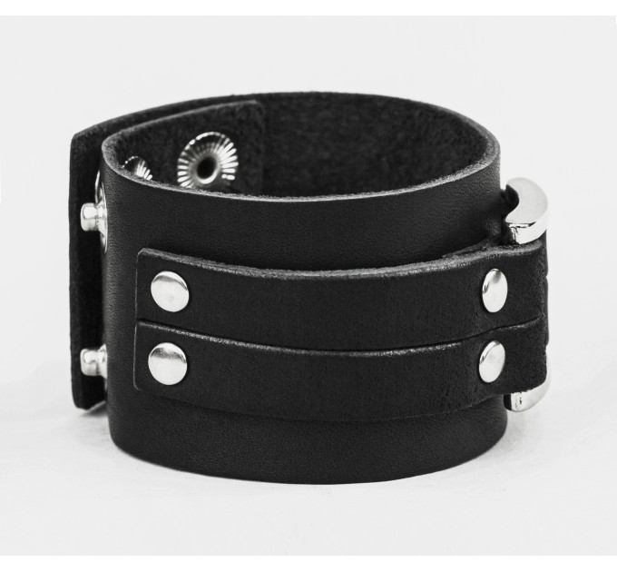Leather cuff bracelet for men or women, code 3120