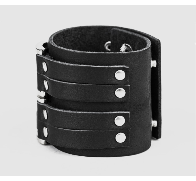 Leather cuff bracelet for men or women, code 3121