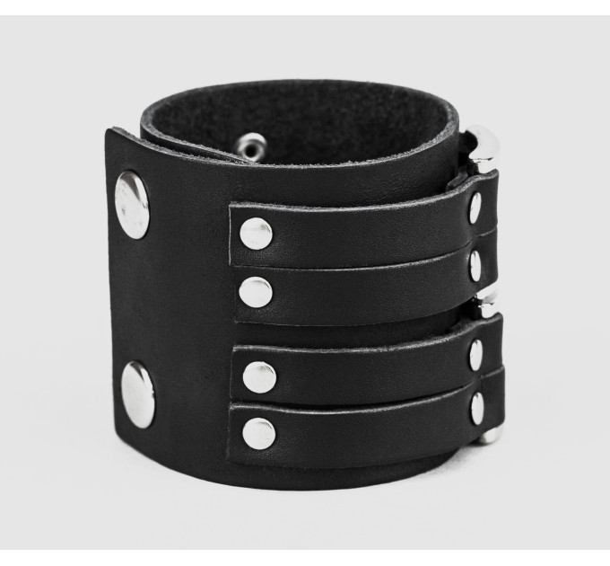 Leather cuff bracelet for men or women, code 3121
