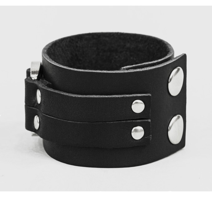 Leather cuff bracelet for men or women, code 3130