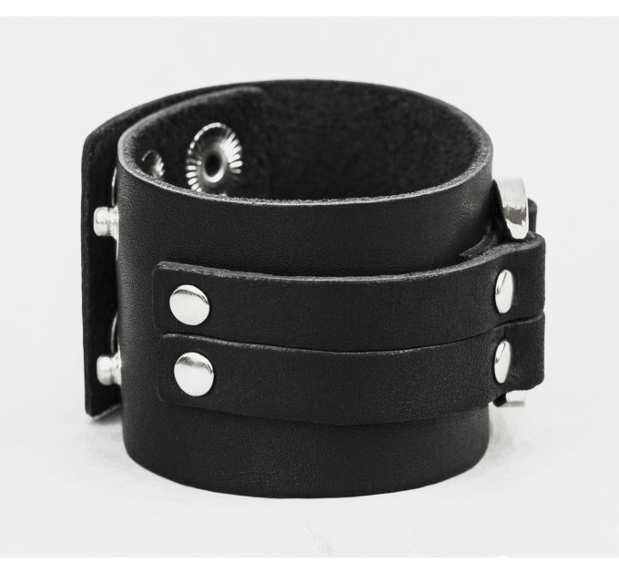 Leather cuff bracelet for men or women, code 3130