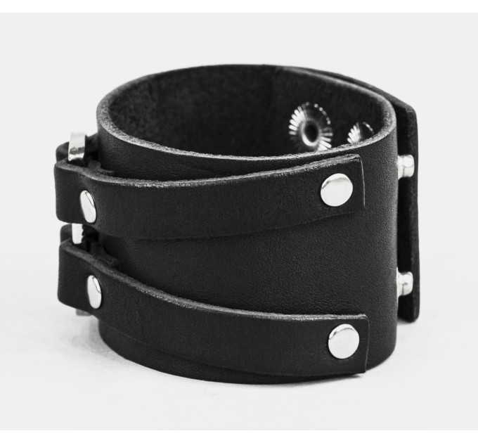 Leather cuff bracelet for men or women, code 3132
