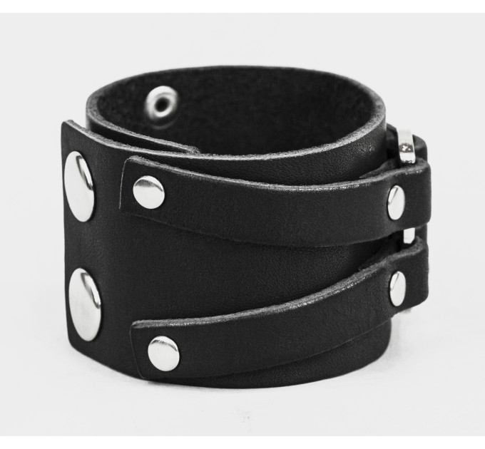 Leather cuff bracelet for men or women, code 3132
