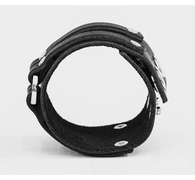 Leather cuff bracelet for men or women, code 3132