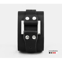 Leather cuff bracelet for men or women, code 3136