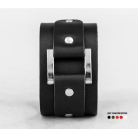 Leather cuff bracelet for men or women, code 3138