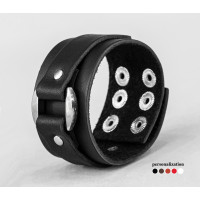 Leather cuff bracelet for men or women, code 3139