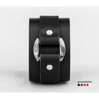Leather cuff bracelet for men or women, code 3139