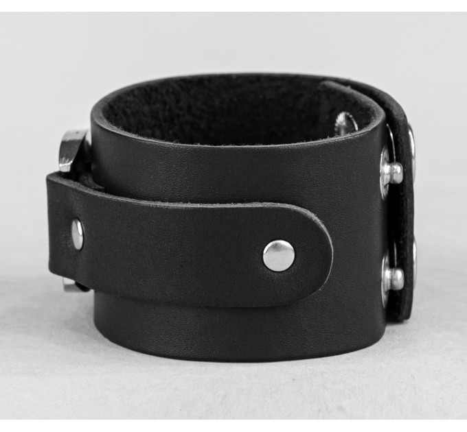 Leather cuff bracelet for men or women, code 3139