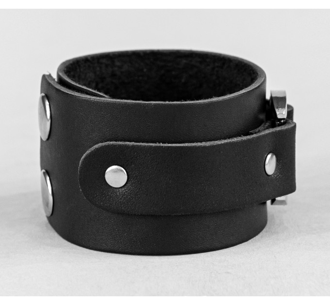 Leather cuff bracelet for men or women, code 3139