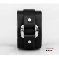 Leather cuff bracelet for men or women, code 3140