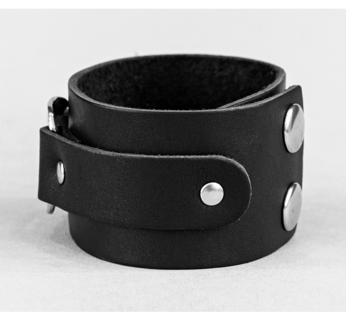 Leather cuff bracelet for men or women, code 3140