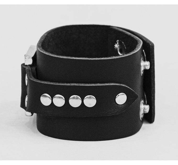 Leather cuff bracelet for men or women, code 3141