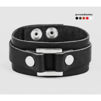 Leather cuff bracelet for men or women, code 3142