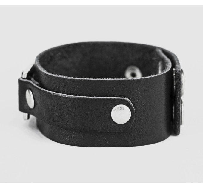 Leather cuff bracelet for men or women, code 3142