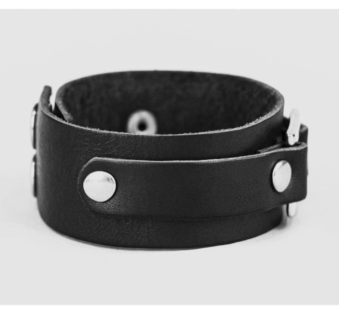 Leather cuff bracelet for men or women, code 3142