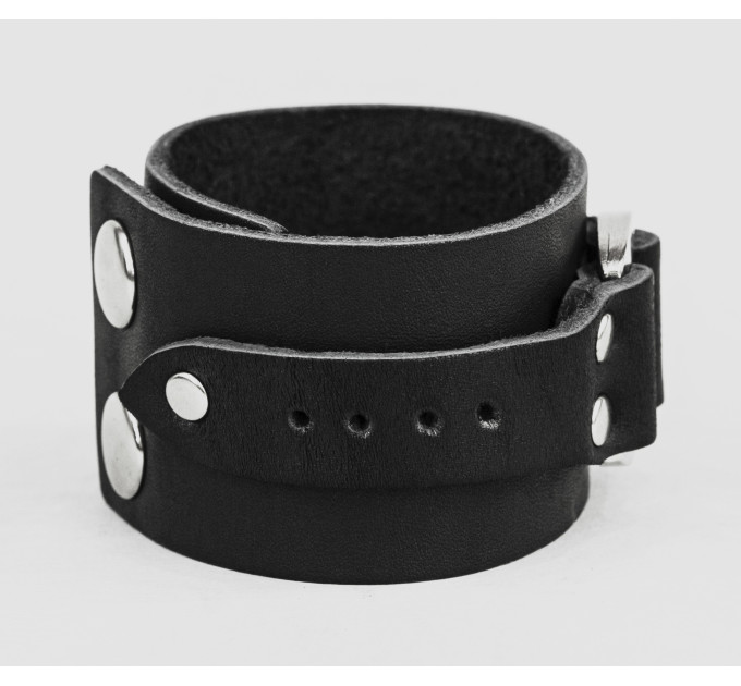 Leather cuff bracelet for men or women, code 3143