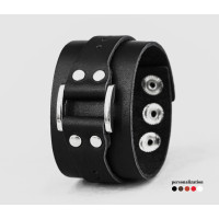 Leather cuff bracelet for men or women, code 3144