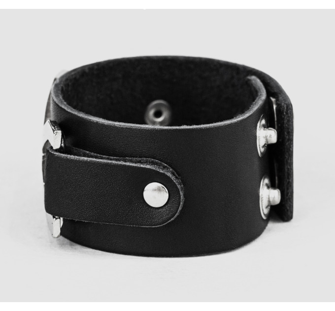 Leather cuff bracelet for men or women, code 3145