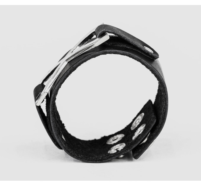 Leather cuff bracelet for men or women, code 3145