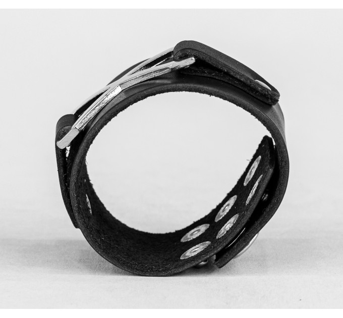 Leather cuff bracelet for men or women, code 3146