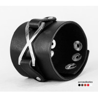 Leather cuff bracelet for men or women, code 3159