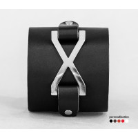 Leather cuff bracelet for men or women, code 3159