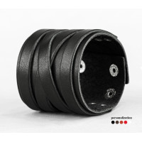 Leather cuff bracelet for men or women, code 3162