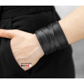 Leather cuff bracelet for men or women, code 3162