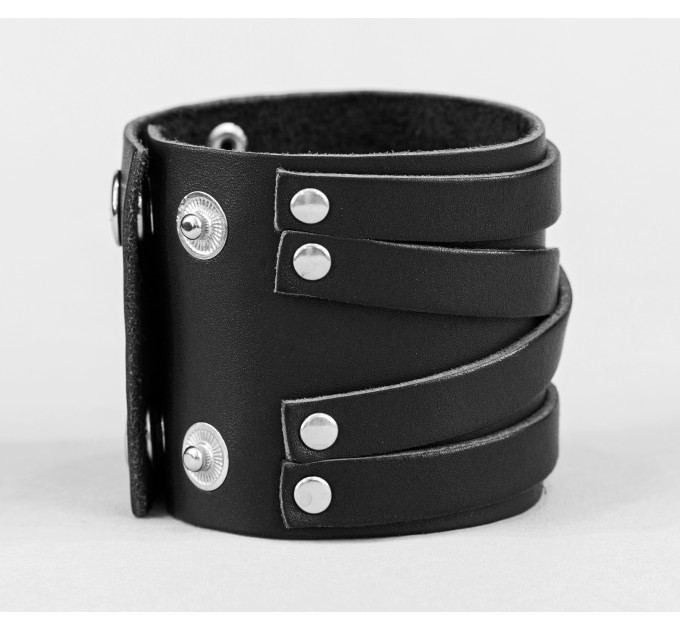 Leather cuff bracelet for men or women, code 3162