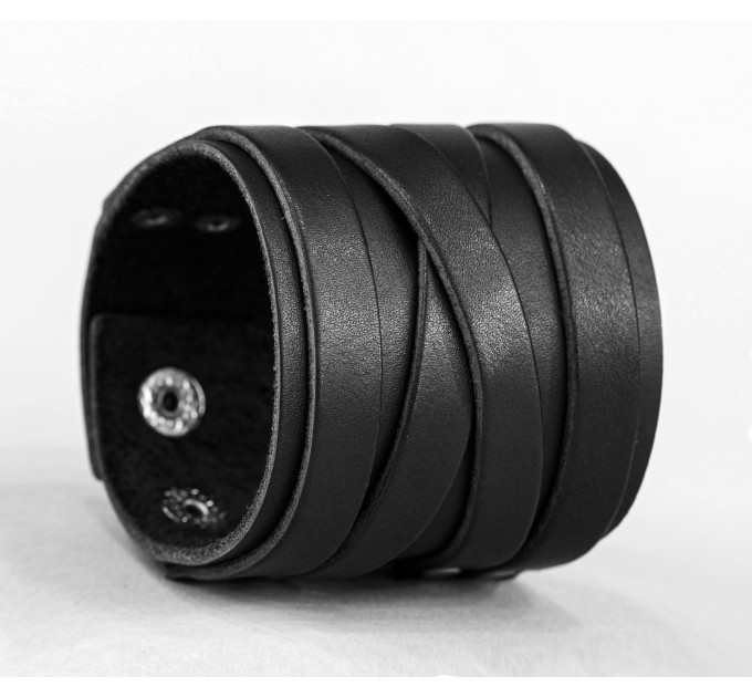 Leather cuff bracelet for men or women, code 3162