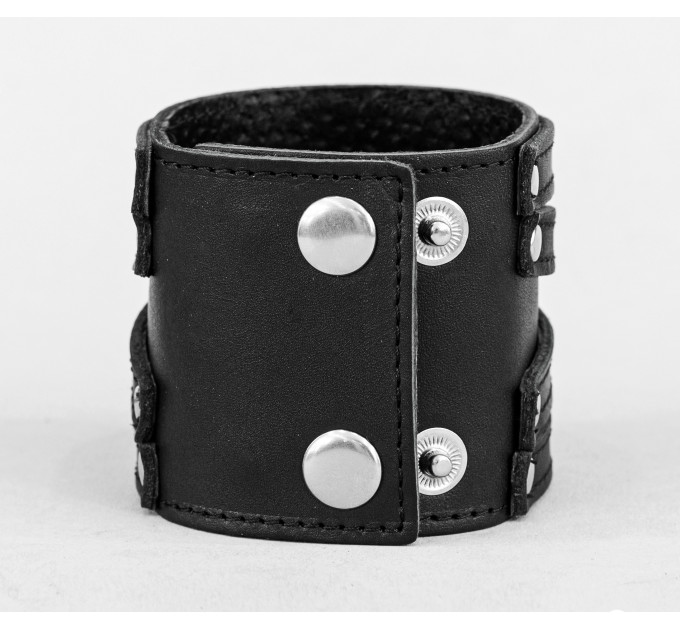 Leather cuff bracelet for men or women, code 3162st