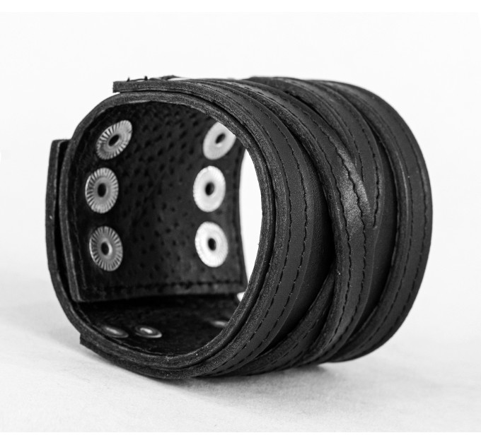 Leather cuff bracelet for men or women, code 3162st