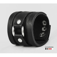 Leather cuff bracelet for men or women, code 3163