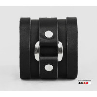 Leather cuff bracelet for men or women, code 3163