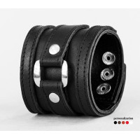 Leather cuff bracelet for men or women, code 3163st