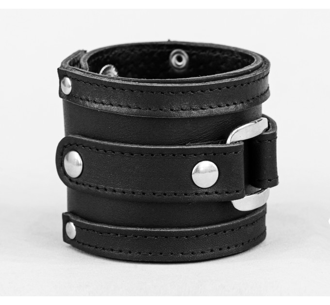 Leather cuff bracelet for men or women, code 3163st