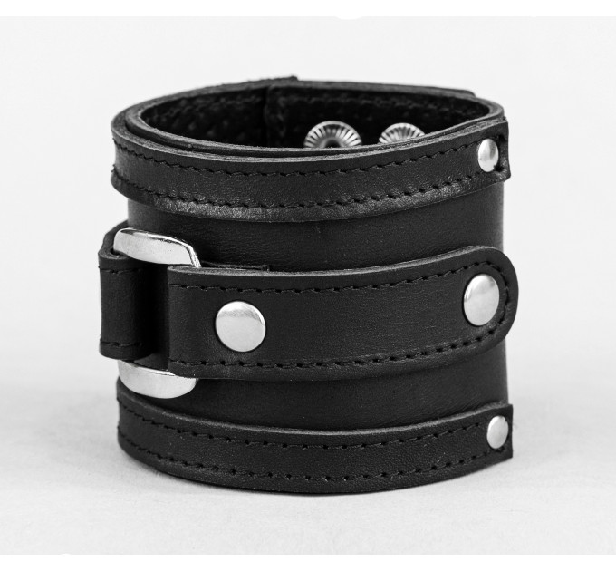 Leather cuff bracelet for men or women, code 3163st