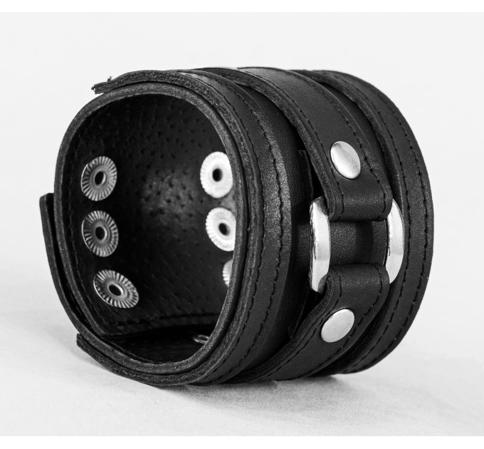 Leather cuff bracelet for men or women, code 3163st