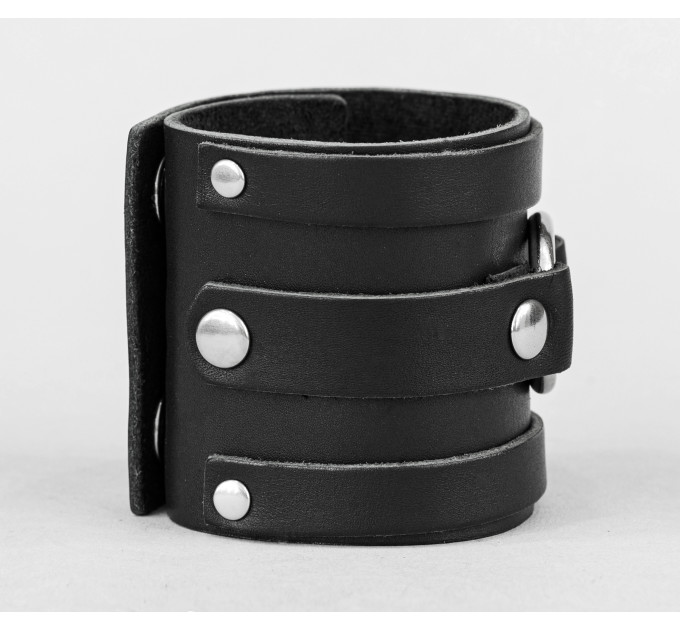 Leather cuff bracelet for men or women, code 3164