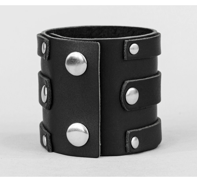 Leather cuff bracelet for men or women, code 3164